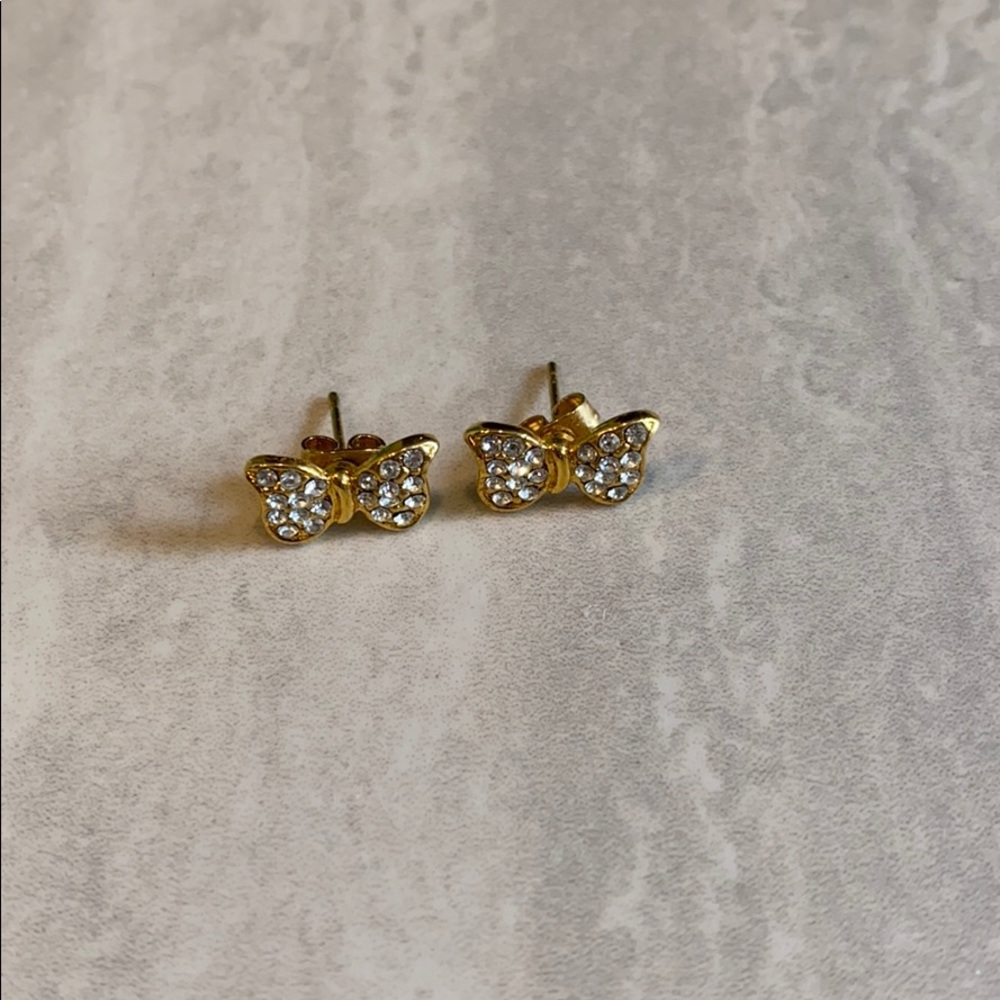 Gold Bow Studs